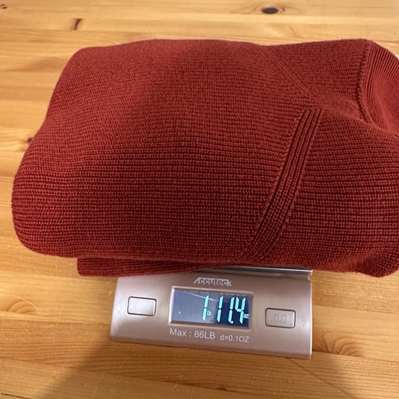 Lululemon Merino Wool-Blend Ribbed Long Wrap Sweater Women 12 Cayenne - Picture 10 of 10